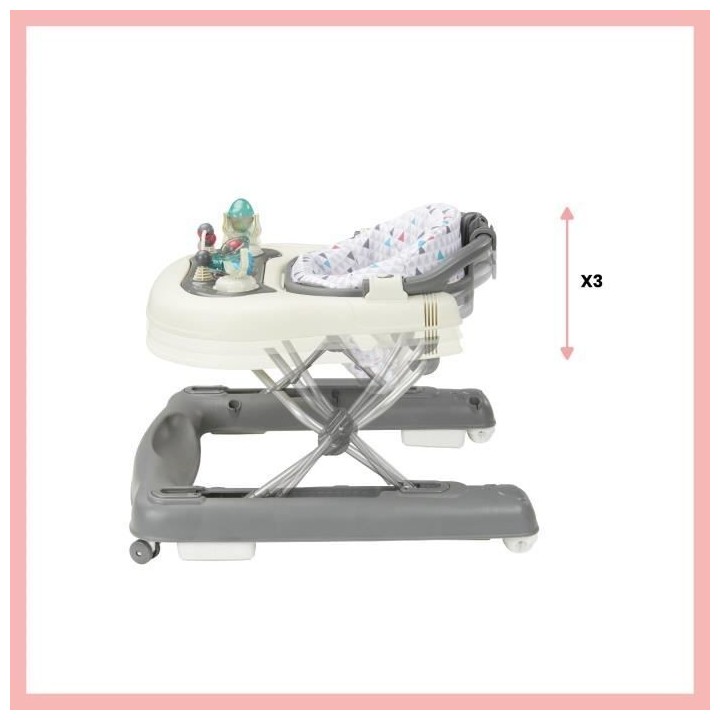 BABYMOOV Trotteur-Pousseur bébé - Evolutif - Pliage compact - Musica