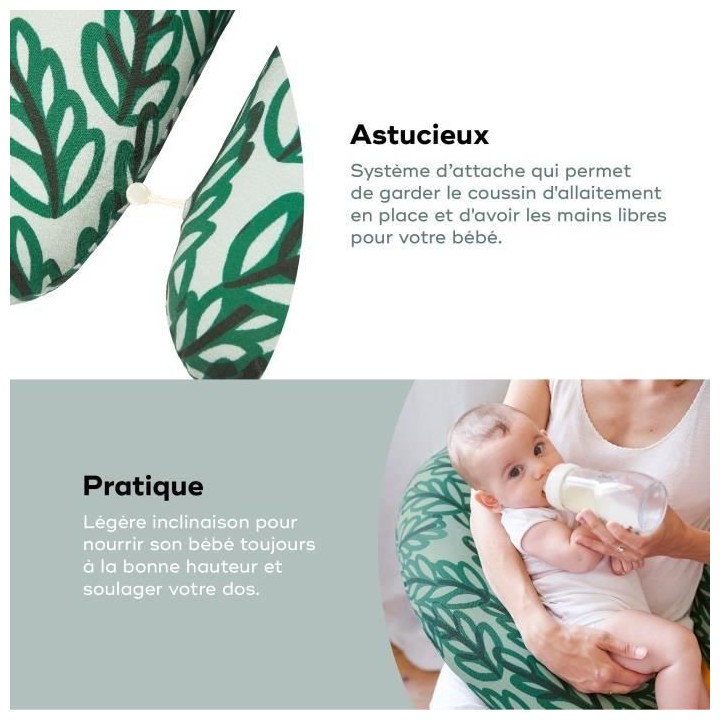 Babymoov B.LOVE Coussin de Maternité & Allaitement avec Remplissage M