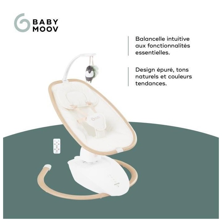 Babymoov Balancelle Bébé Swoon Hoop - Télécommande incluse, Ultra