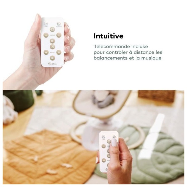Babymoov Balancelle Bébé Swoon Hoop - Télécommande incluse, Ultra