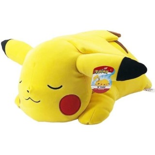 Peluche Pikachu Dort 40 cm - Pokémon - BANDAI - Doudou ou Oreiller -