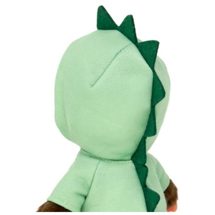 Peluche Monchhichi Dinosaure - BANDAI - 20 cm - Douce peluche