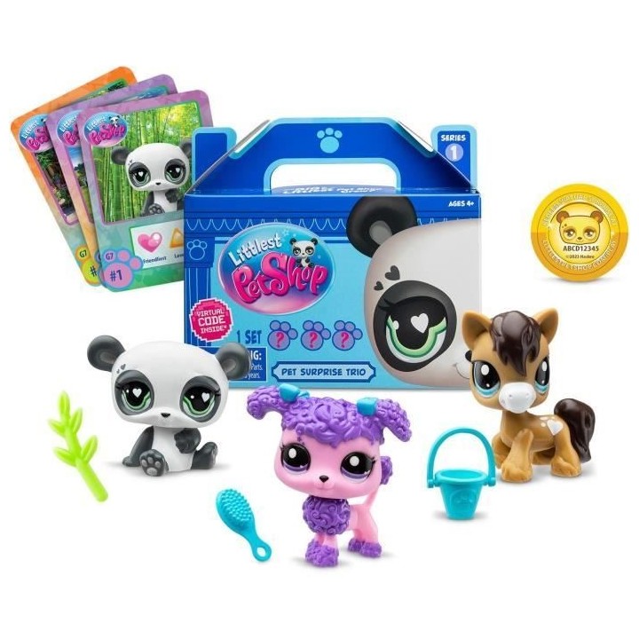 BANDAI - Littlest Pet Shop - 3 Pets surprise - Petits animaux a collec