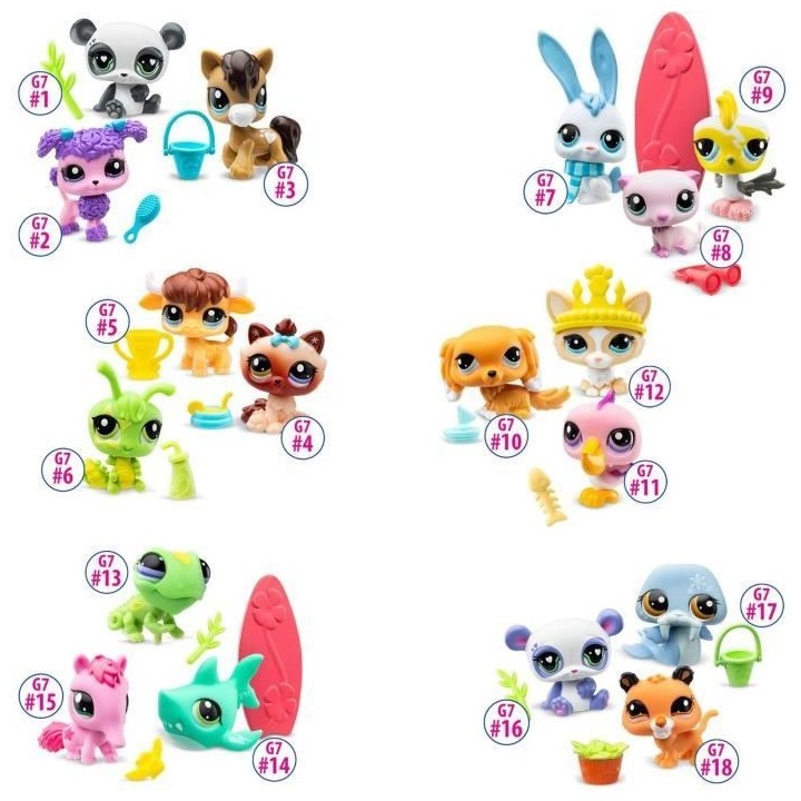 BANDAI - Littlest Pet Shop - 3 Pets surprise - Petits animaux a collec