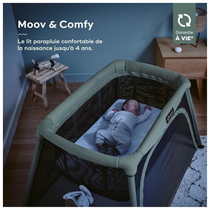 Babymoov Lit parapluie 3-en-1 Moov and Comfy - Des la Naissance et jus