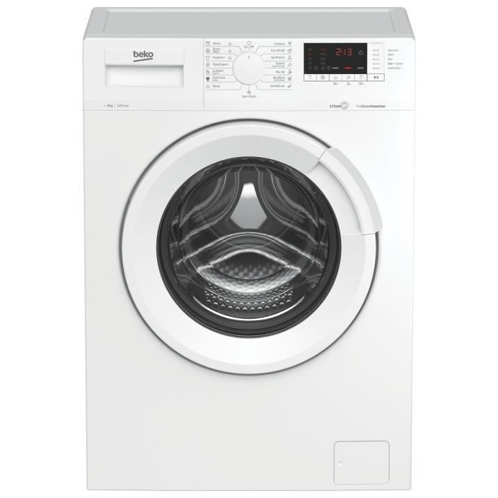 Lave-linge hublot BEKO WUE8726XST - 8 kg - Induction - L60cm - 1400 tr