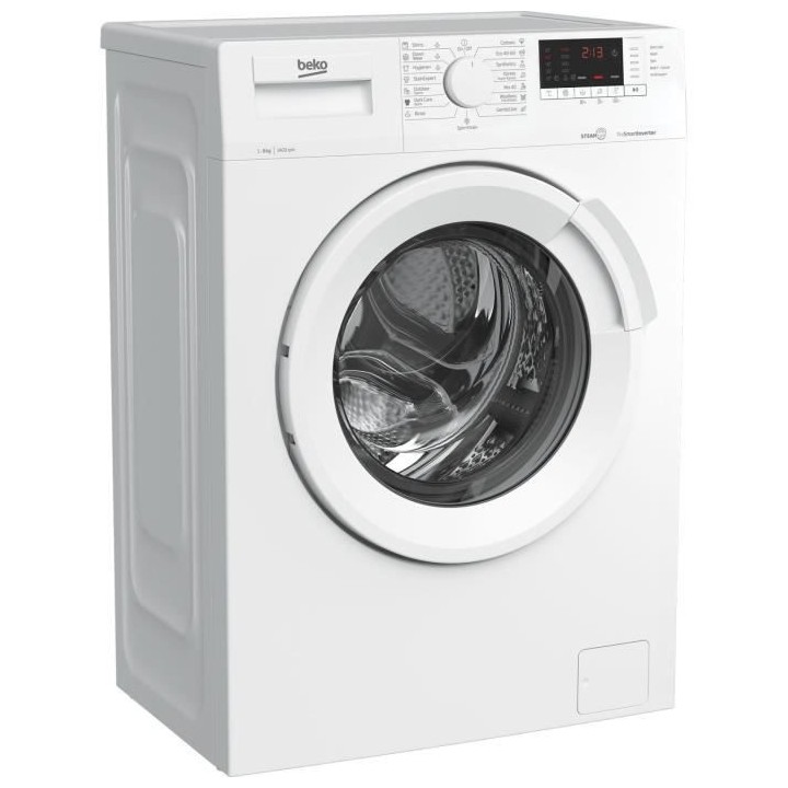 Lave-linge hublot BEKO WUE8726XST - 8 kg - Induction - L60cm - 1400 tr