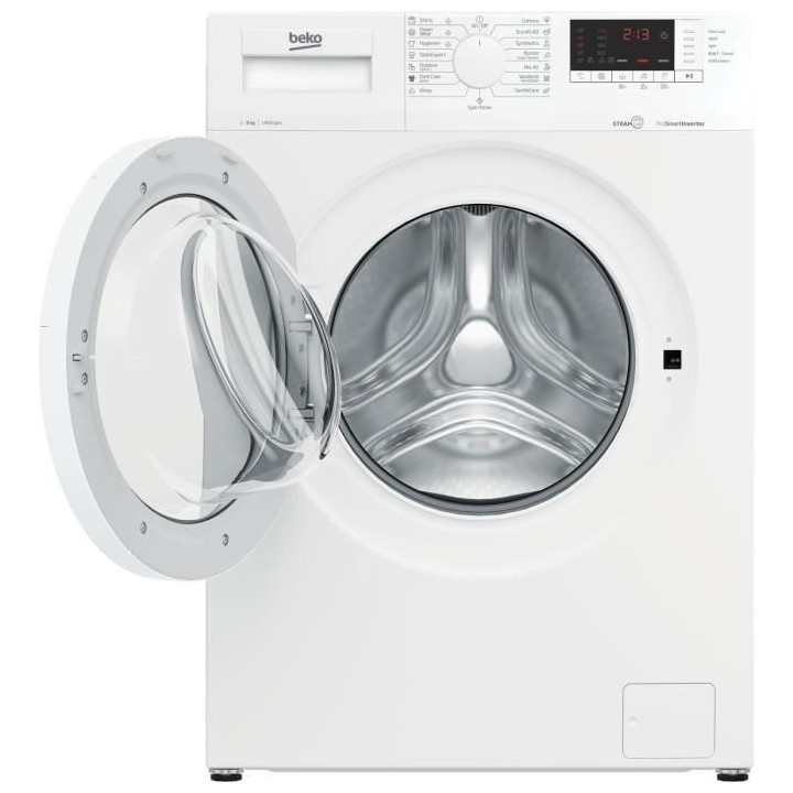 Lave-linge hublot BEKO WUE8726XST - 8 kg - Induction - L60cm - 1400 tr