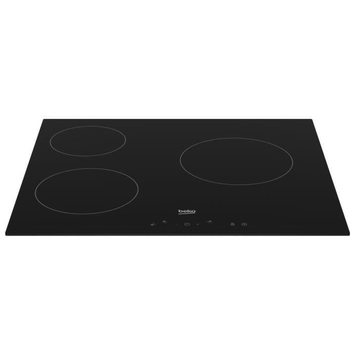 Table de cuisson vitrocéramique - BEKO - 3 foyers - 60 cm - HIC63400