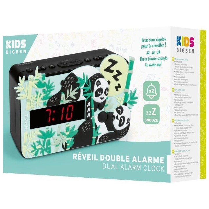 Réveil LED BIGBEN INTERACTIVE R15PANDA3D Effet 3D Décor panda