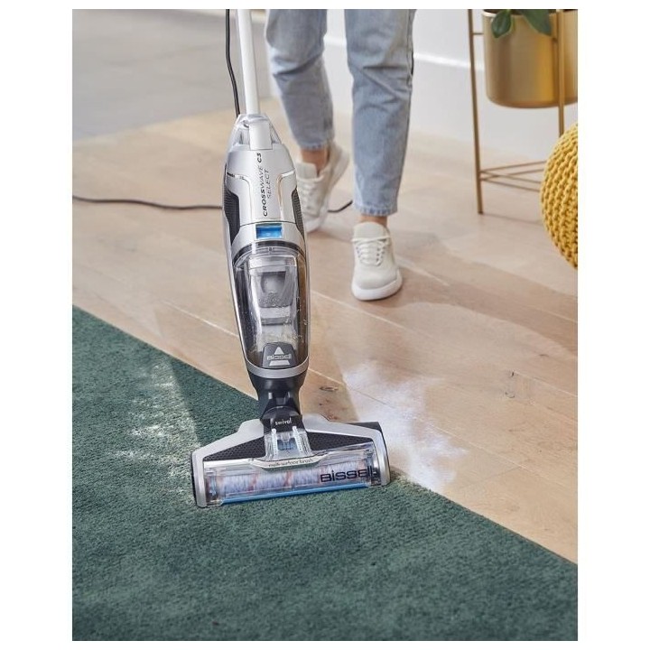 BISSELL CrossWave C3 Select 3551N - Aspirateur Balai Laveur 3 en 1 - N