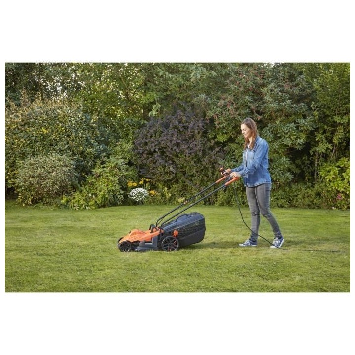 BLACK+DECKER Tondeuse Filaire 1400W Poignée BIKE BEMW461BH-QS 34 cm -