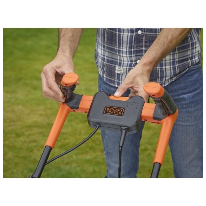 BLACK+DECKER Tondeuse Filaire 1400W Poignée BIKE BEMW461BH-QS 34 cm -