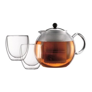 Théiere a piston - BODUM - ASSAM SET - 1.5 l avec filtre plastique +