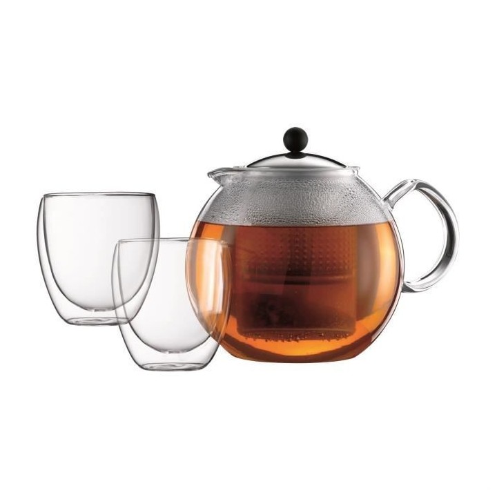 Théiere a piston - BODUM - ASSAM SET - 1.5 l avec filtre plastique +