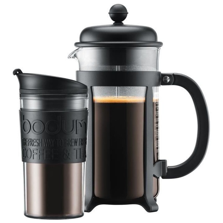 Cafetiere a piston - BODUM - JAVA SET - 8 tasses 1.0 l + mug isotherme