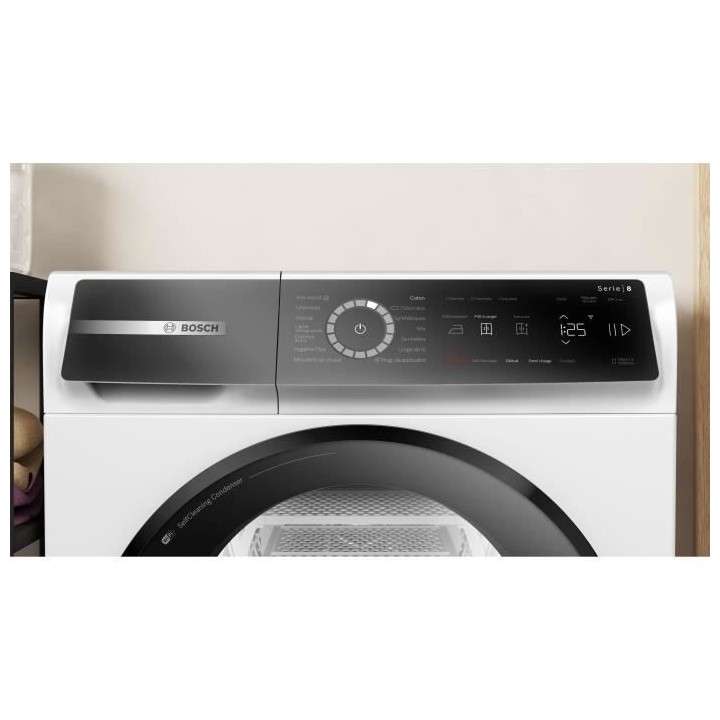 Seche-linge pompe a chaleur BOSCH SER8 WQB245A0FR - 9 kg - Induction -