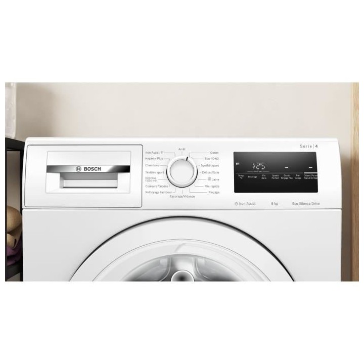 Lave-linge hublot BOSCH WAN28258FR SER4 - 8 kg - Induction - Fonction
