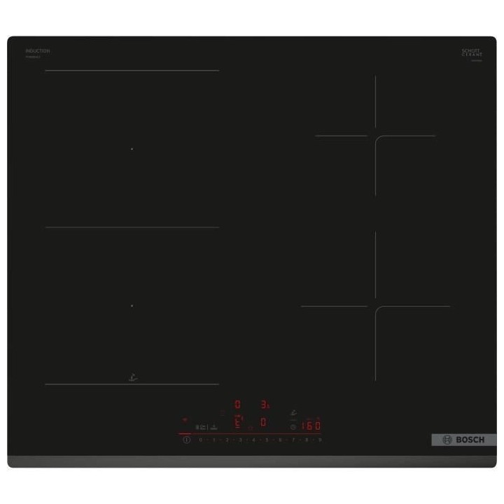 Table induction 60cm - BOSCH SER6 - PVS63KHC1E Noir - 4-foyers - Home