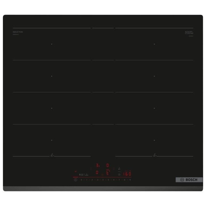 Table induction 60cm - BOSCH SER6 - PXY63KHC1E Noir - 4-foyers - Home
