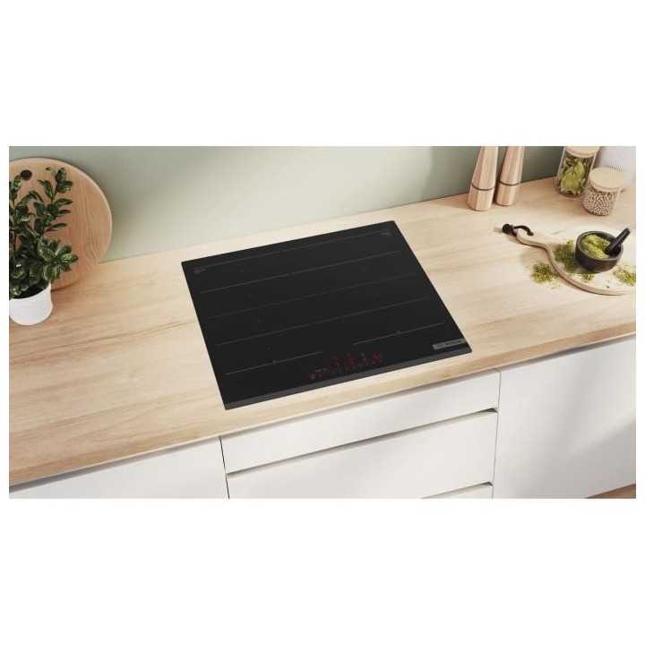 Table induction 60cm - BOSCH SER6 - PXY63KHC1E Noir - 4-foyers - Home