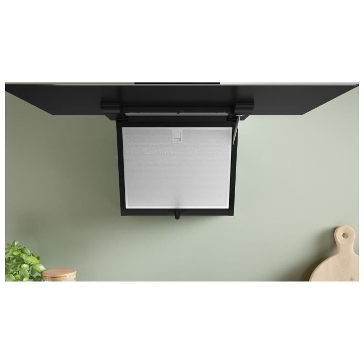 Hotte décor murale - inclinée verre - BOSCH SER4 - DWK87FN60 Noir -