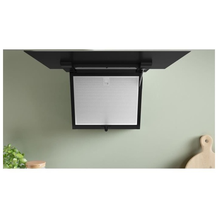 Hotte décor murale - inclinée verre - BOSCH SER4 - DWK67FN60 Noir -