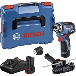 Perceuse-visseuse Bosch Professional GSR 12V-35 FC + embouts + 2 Batte