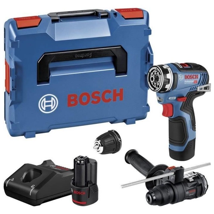 Perceuse-visseuse Bosch Professional GSR 12V-35 FC + embouts + 2 Batte