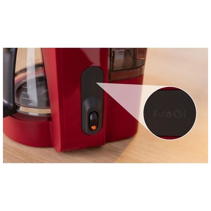Cafetiere Filtre - BOSCH - TKA2M114 MyMoment - Rouge - Capacité 1,25L