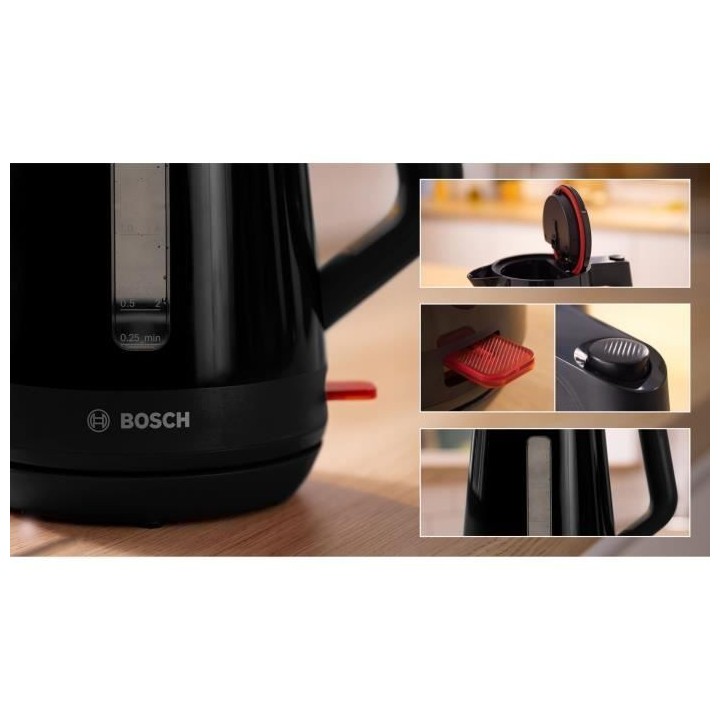 Bouilloire - BOSCH - TWK1M123 MyMoment - Noire - capacité 1,7L - base