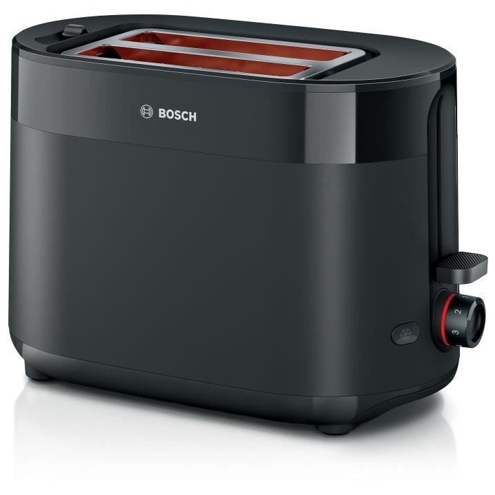 Toaster - BOSCH - TAT2M123 MyMoment - Noir - 2 tranches - centrage aut