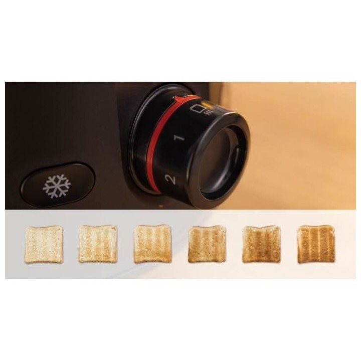 Toaster - BOSCH - TAT2M123 MyMoment - Noir - 2 tranches - centrage aut
