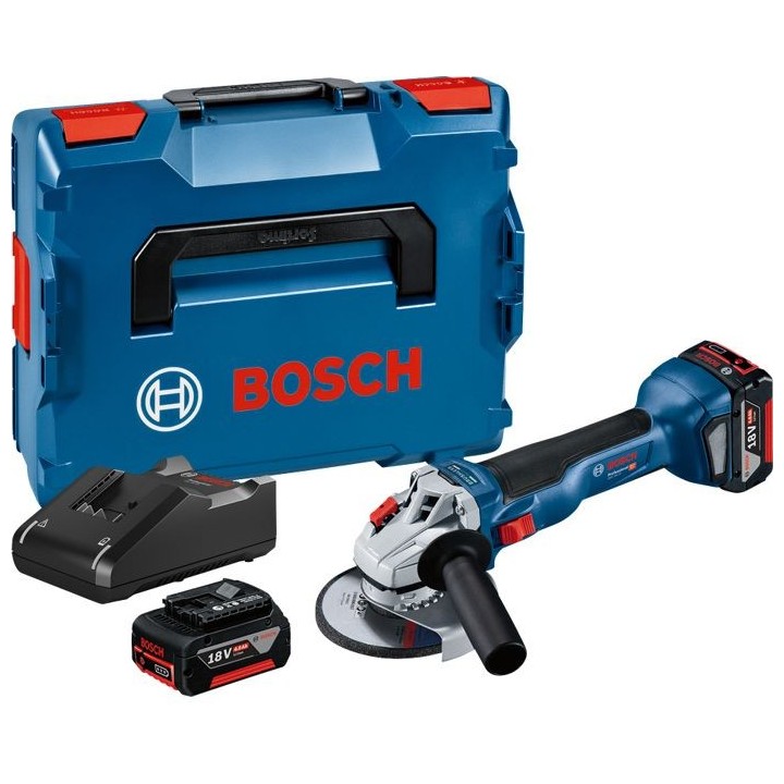 Meuleuse angulaire Bosch Professional GWS 18V-10 + 2 batteries 4,0Ah +