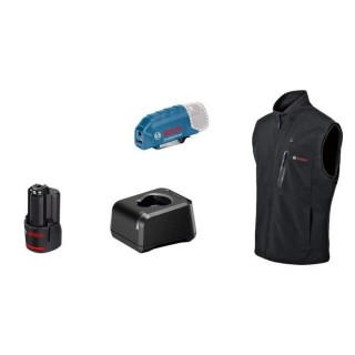 Veste chauffante Bosch Professional GHV 12+18V XA taille S, avec batte
