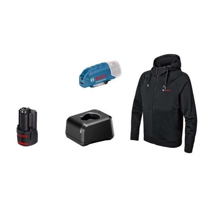 Veste chauffante Bosch Professional GHH 12+18V XA taille 3XL avec batt