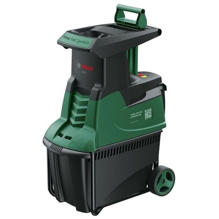 Broyeur de végétaux Bosch AXT 25D - branches jusqu'a 40 mm - électr