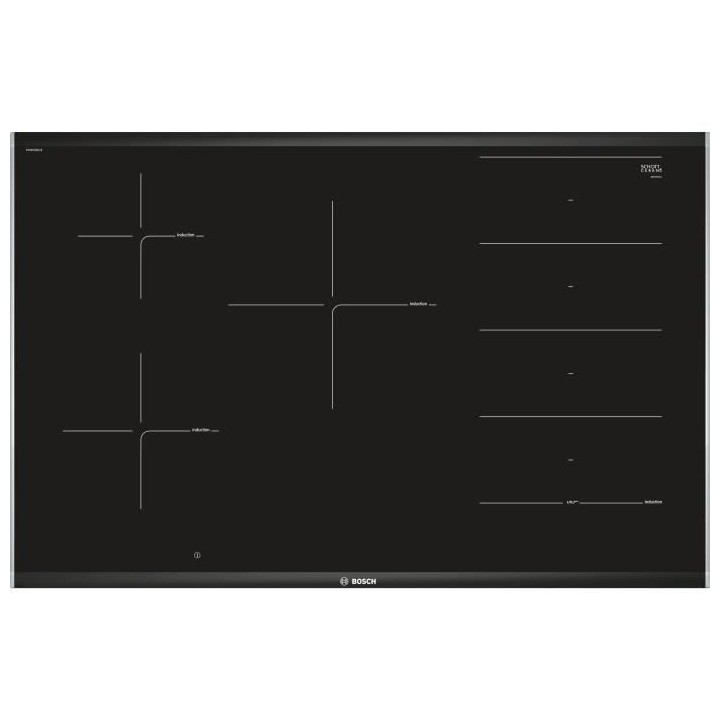 Table induction grande largeur - BOSCH SER8 - PXV875DV1E - Noir - 5-fo