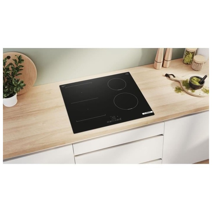 Table induction 60cm - BOSCH SER4 - PVS611BB6E Noir - 4-foyers