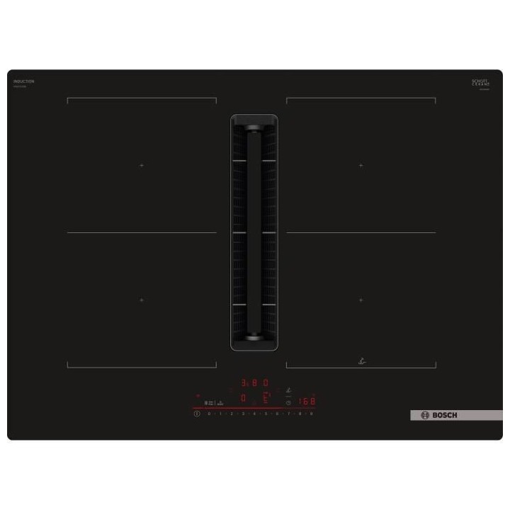 Table induction aspirante - BOSCH SER6 - PVQ711H26E Noir - 4-foyers -