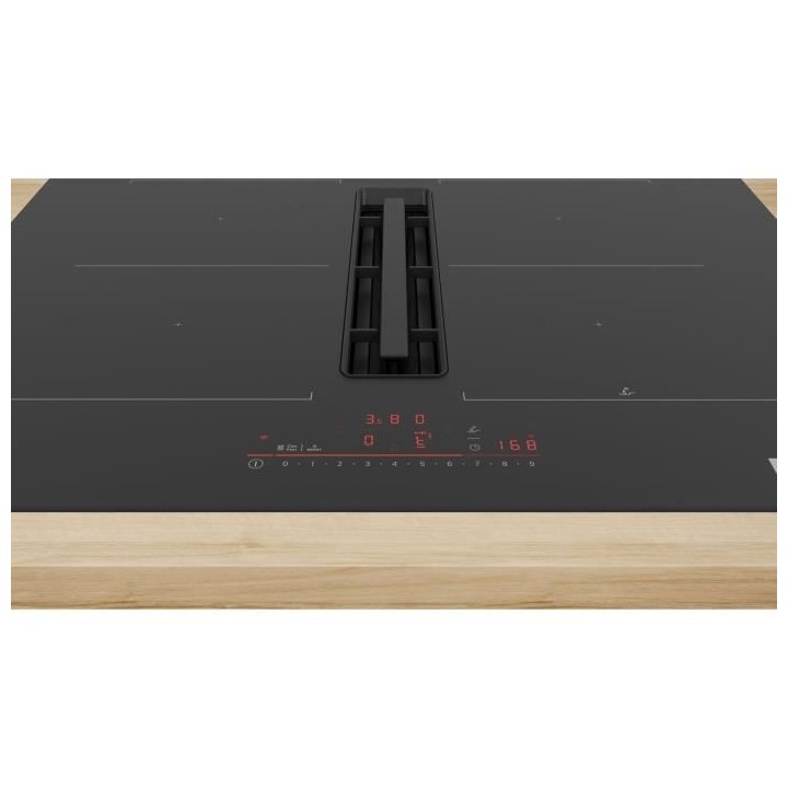 Table induction aspirante - BOSCH SER6 - PVQ711H26E Noir - 4-foyers -