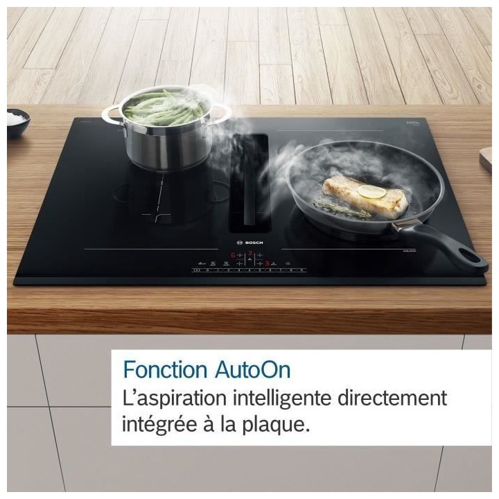 Table induction Aspirante - BOSCH SER6 - PVQ811H26E Noir - 4-foyers -
