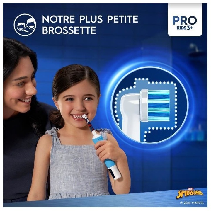 Brosse a dents électrique - ORAL-B - Kids 1 manche Marvel Spider-Man
