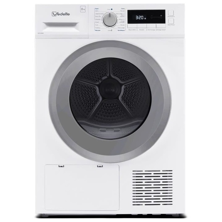 Seche-linge pompe a chaleur VEDETTE VSF318HW - 8 kg - L60cm - Classe A