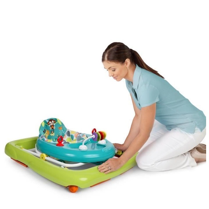 Trotteur Yupala BRIGHT STARTS Giggling Safari - Mixte - Vert - Musical