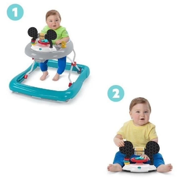 BRIGHT STARTS Trotteur bébé Disney baby Mickey - Lumineux et Musical