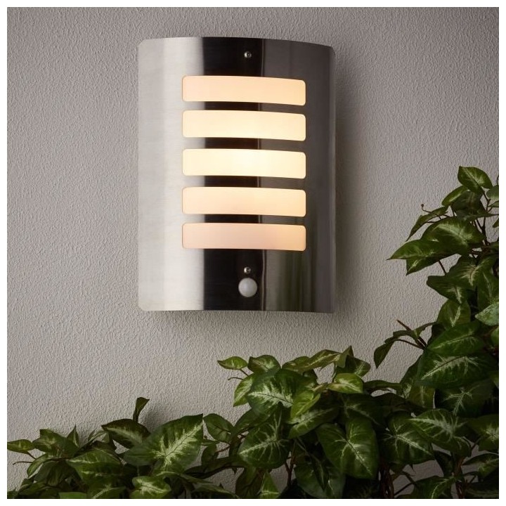 Applique extérieure avec détecteur TODD Acier - Brilliant - 1x60W -