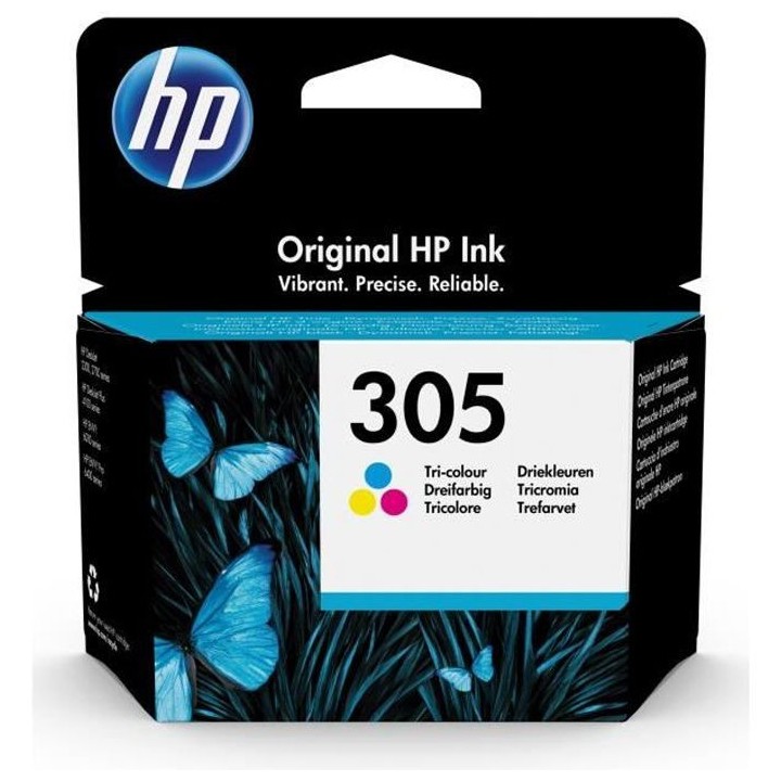 HP 305 Cartouche d'encre trois couleurs authentique (3YM60AE) pour HP