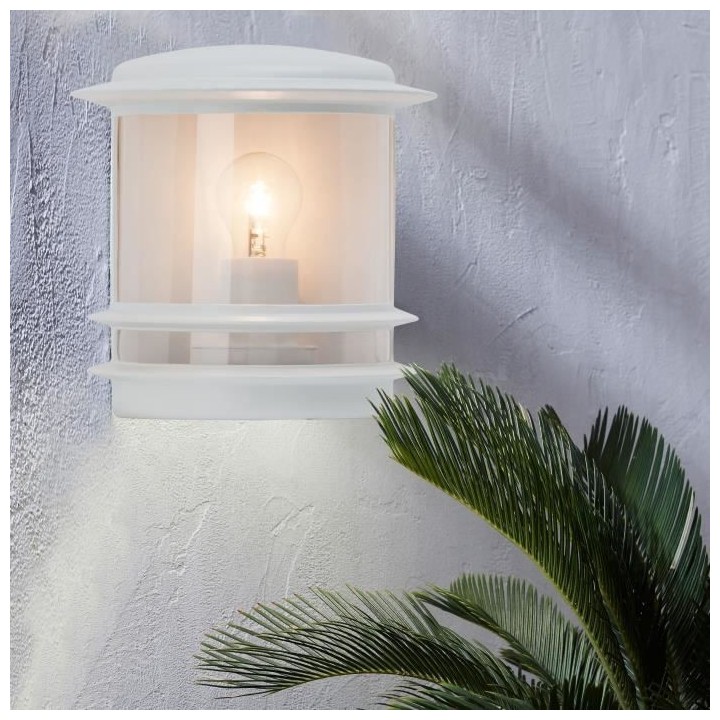 Applique murale extérieure Hollywood - Brilliant - Blanc - Ampoule E2