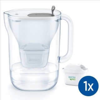 BRITA Carafe filtrante Style grise + 1 cartouche filtrante MAXTRA PRO